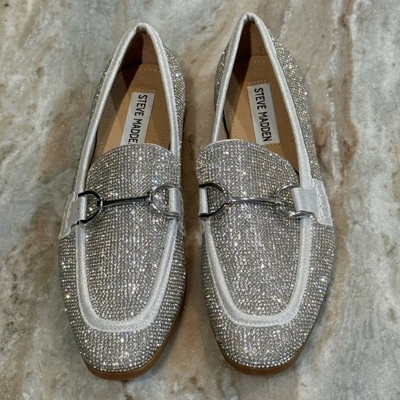 Women’s STEVE MADDEN Carrine Rhinestone loafers- Size 6 - Picture 2 of 8